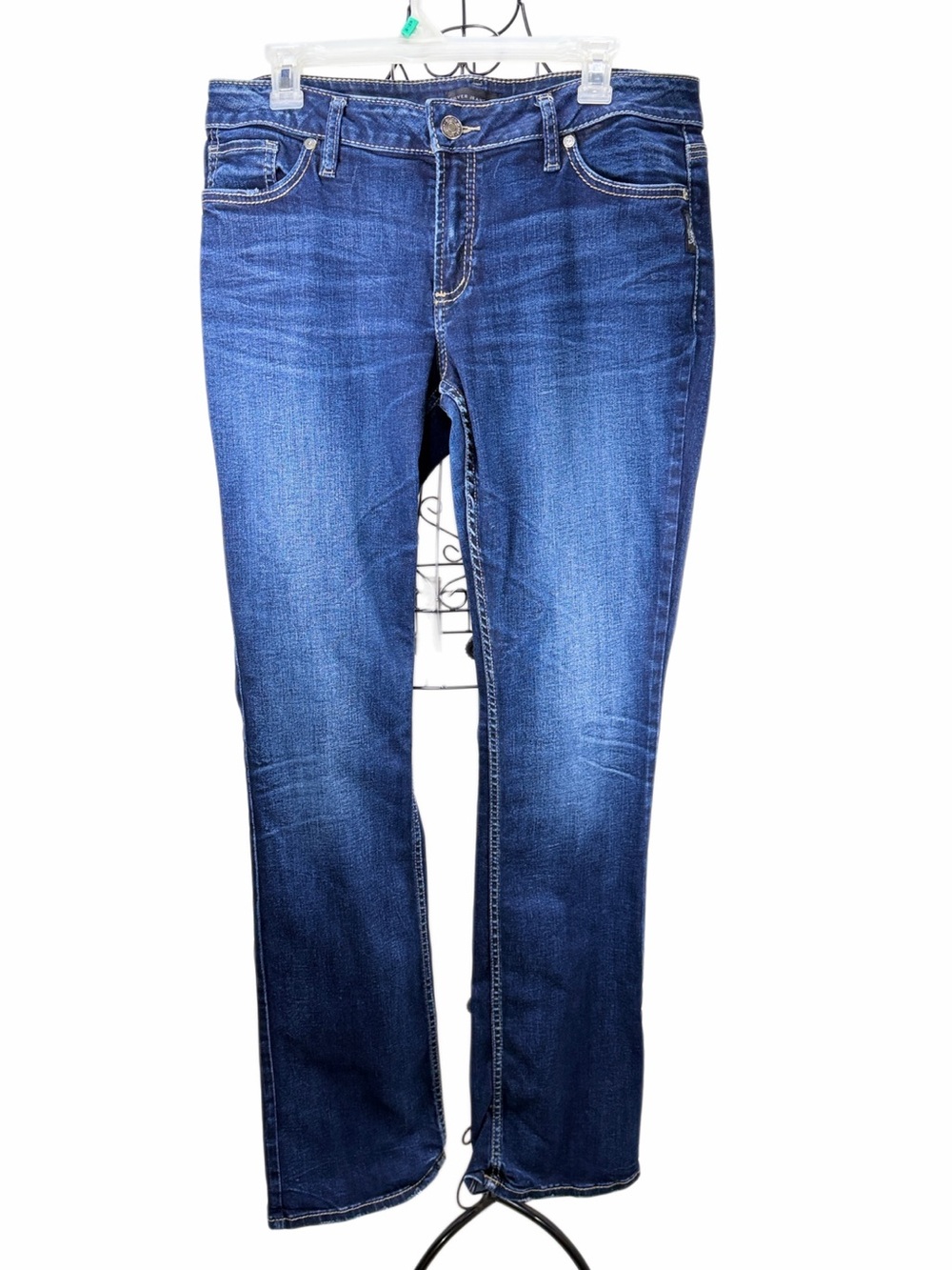 Silver Jeans Dark Blue Straight-Leg Women's Jeans